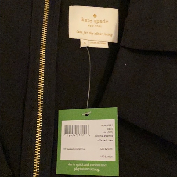 Kate Spade black dress. Comes to above the knee - Picture 4 of 7